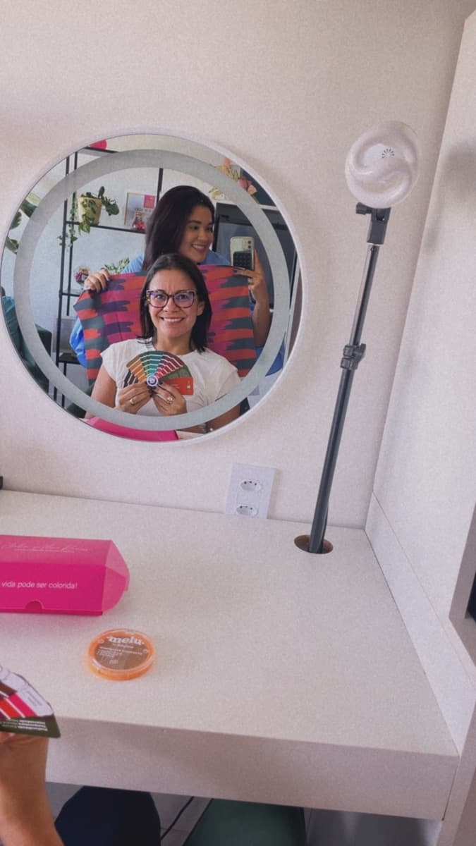 Bastidores do estúdio de coloração pessoal